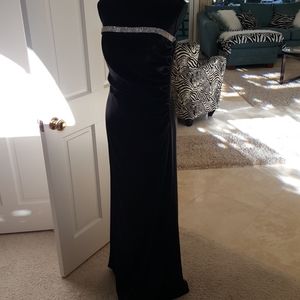 Strapless evening gown